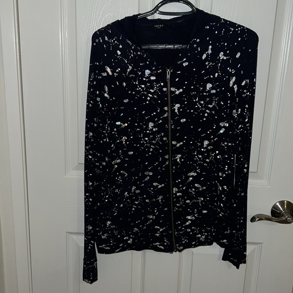 Terez navy zip up silver splatter - Picture 4 of 8